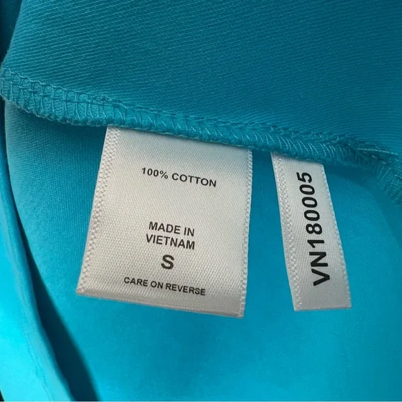 NEW NY&Co Turquiose and Piped Black Flare V Neck Dress Women's Size S - Picture 5 of 6